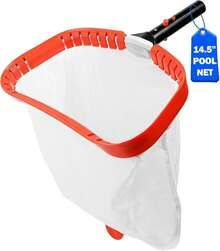 14'' Pool Net, Pool Skimmer Net With Ultra Fine Mesh Netting Bag, Aluminum Frame, Super Extra Fine Nylon Net, Spa Pool Cleaning Net, Skimmer For Sand, Silt, Leaves, Remove The Finest Debris (No Pole) - ColorA - View 1