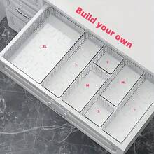 Stackable Adjustable Multi-Drawer Storage Organizer Box, Suitable For Storing Cosmetics, Office Supplies, Desktop Essentials, Great For Makeup Professionals, Nail Technicians, Beauty Tools, Student Supplies - Clear - View 3