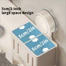 Kệ treo tường bằng giác hút dùng trong phòng tắm, có giá để máy sấy tóc và lược. - Nhiều màu - Xem 7