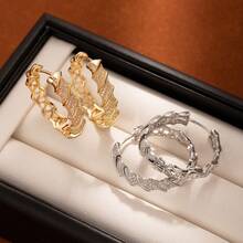 1 Pair Fashion Copper Zirconia Stone Earrings, Unique Design Delicate Minimalist Versatile Earrings, Suitable For Women's Daily Wear, Holiday Gift - Multicolor - View 3