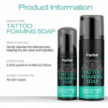Sữa rửa mặt tạo bọt Farfnir Tattoo Cleansing Mousse 120ml/60ml: Lớp bọt mịn, giàu dưỡng chất nhẹ nhàng làm sạch vùng da xăm. Được làm giàu với Glycerin và chiết xuất cúc vạn thọ, sản phẩm dưỡng ẩm, làm sáng và loại bỏ tạp chất. Phù hợp với mọi tông da. Chăm sóc sau khi xăm. - Màu xanh hải quân - Xem 11