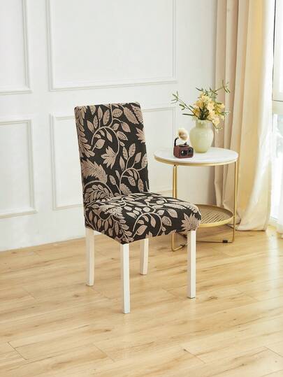 1/2/4/6pcs Plush Velvet Chair Covers, New European Style Leaf Pattern High Elastic Dining Chair Slipcovers, Machine Washable Decorative Chair Covers Suitable For Various Occasions