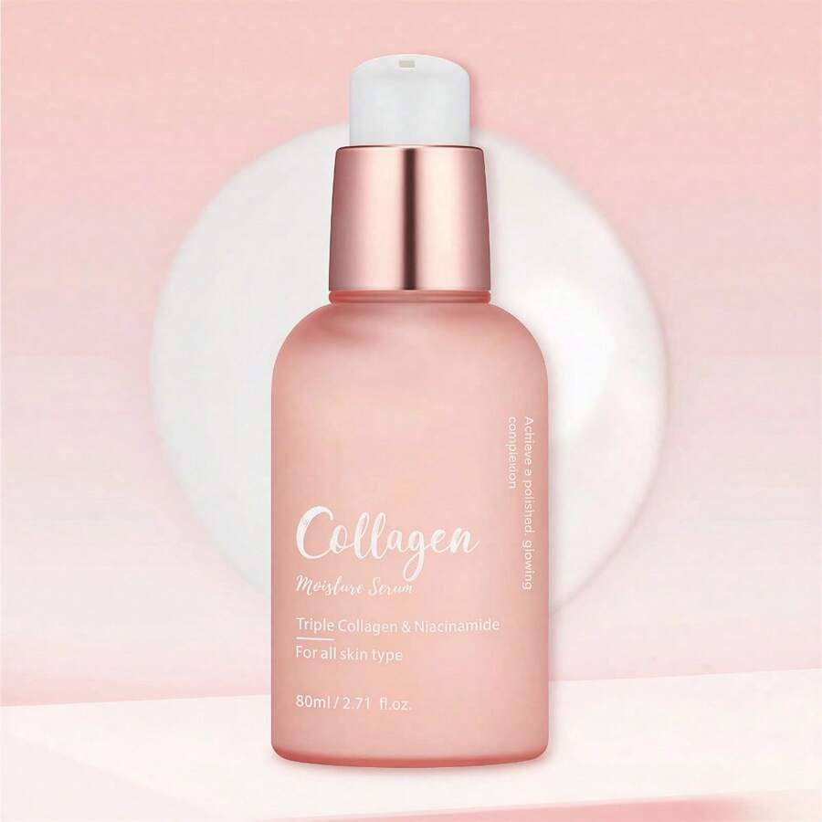 Triple Collagen Facial Serum - Nourish Dull Skin With Triple Collagen Complex - A Lightweight Serum With Niacinamide And Hyaluronic Acid - Korean Skincare - Collagen - 查看 1