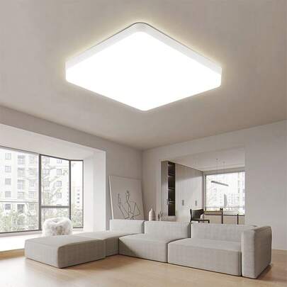 CANMEIJIA Đèn LED âm trần hình vuông khung trắng 85V-265V, đèn panel kiểu dáng hiện đại, ánh sáng trắng sáng không nhấp nháy, thích hợp cho tường/hành lang/phòng/lối đi/trần nhà/nhà bếp/phòng khách/phòng tắm/phòng ngủ/phòng học, chọn kích thước dựa trên nhu cầu sử dụng.