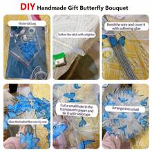 DIY-pysselset Fjärilsbukett Present (Exklusive Lampor) - Multifärgad - Visa 4