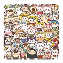 65 piezas Nuevo Libro de Criaturas Lindas de Japón Segunda Creación Pegatinas Impermeables, Regalo Perfecto Pequeño para Fans, Familia y Amigos, Regalo del Día de las Niñas, Regalo del Día de San Valentín Blanco, Regalo del Día de Pascua - Multicolor - Ver 1