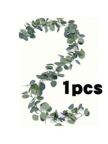 1/2/4/6pcs Artificial Eucalyptus Leaf Garland Decor, Faux Eucalyptus Leaf Wreath For Wedding, Party, Tabletop, Indoor/Outdoor Decoration, Rose, Art, Bouquet, Artificial Flowers, Centerpiece, Flowers, Floral Decor, Wedding Decor, Bedroom Decor - Green - View 16