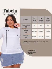 Women's Plus Size Ribbed Blouse Round Neck Elastic Comfortable Everyday Wear - White - View 3