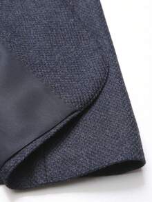 Men's Navy Blue Long Sleeve Sports Jacket, Casual Business Suit, Lightweight & Breathable - Blue - View 6