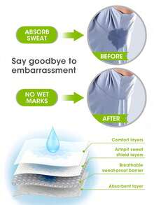 100/80/40/2pcs Set Disposable Non-Woven Sweat Pads, Minimalist White Absorbing Pads, Effective & Long-Lasting Sweat Protection, Invisible Sweat Absorber - One Size Fits All - View 8