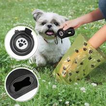 1pc New Pet Poop Bag Holder, Convenient Hanging Pouch, Small Round Container Can Be Hung On Dog Neck, Multifunctional Carry Bag - View 3
