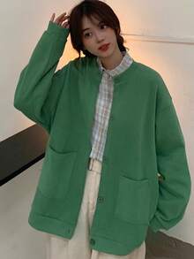 Women Cardigans - Green - View 7