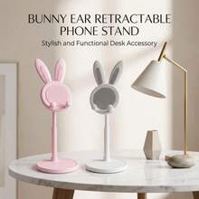 1pc Adjustable Cute Rabbit Shaped Phone Stand, Compatible With All Phones, Desk Decor, Angle & Height Adjustable Phone Holder Office Desk Desk Office Supplies Office Decor Office Desk Desk Office Accessories - Sets - View 6