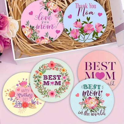 6pcs 2D Floral Printed Round Coasters, PET Material, Suitable For Patio, Kitchen, Living Room, Home Gatherings, Tabletop Decor, Gift For Friends And Family On Holidays, Suitable For Valentine's Day, Wedding, Mother's Day, Birthday Party, Home Decor Accessories, Best Gift For Friends