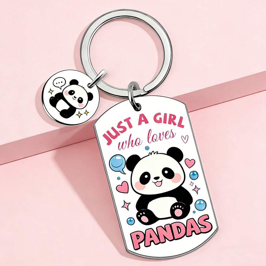 Sólo una chica que ama los pandas Llavero - A - Ver 1