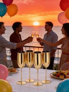 Stainless Steel Champagne & Wine Glasses, Creative Metal Cups For Bar, Restaurant, KTV - View 1