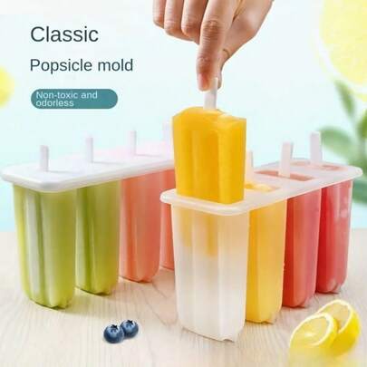 2pcs/Set Ice Cream Mold Set, 4pcs Home-Use Ice Cream Mold, DIY Ice Cream Mold, Creative Ice Cream Tray, Summer Kitchen Tool, Kitchen Supplies, Kitchen Accessories