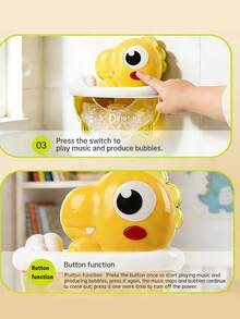 鸭子和恐龙造型的婴儿泡泡浴机，带灯光和音乐，是亲子互动和玩水的理想选择 - 泡泡龍 - 查看 11
