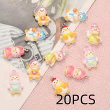 随机10/20个小鸡和小鹅树脂吊坠，时尚动物吊坠，可用于项链、手链，完美的纯手工饰品 - 彩色 - 查看 6