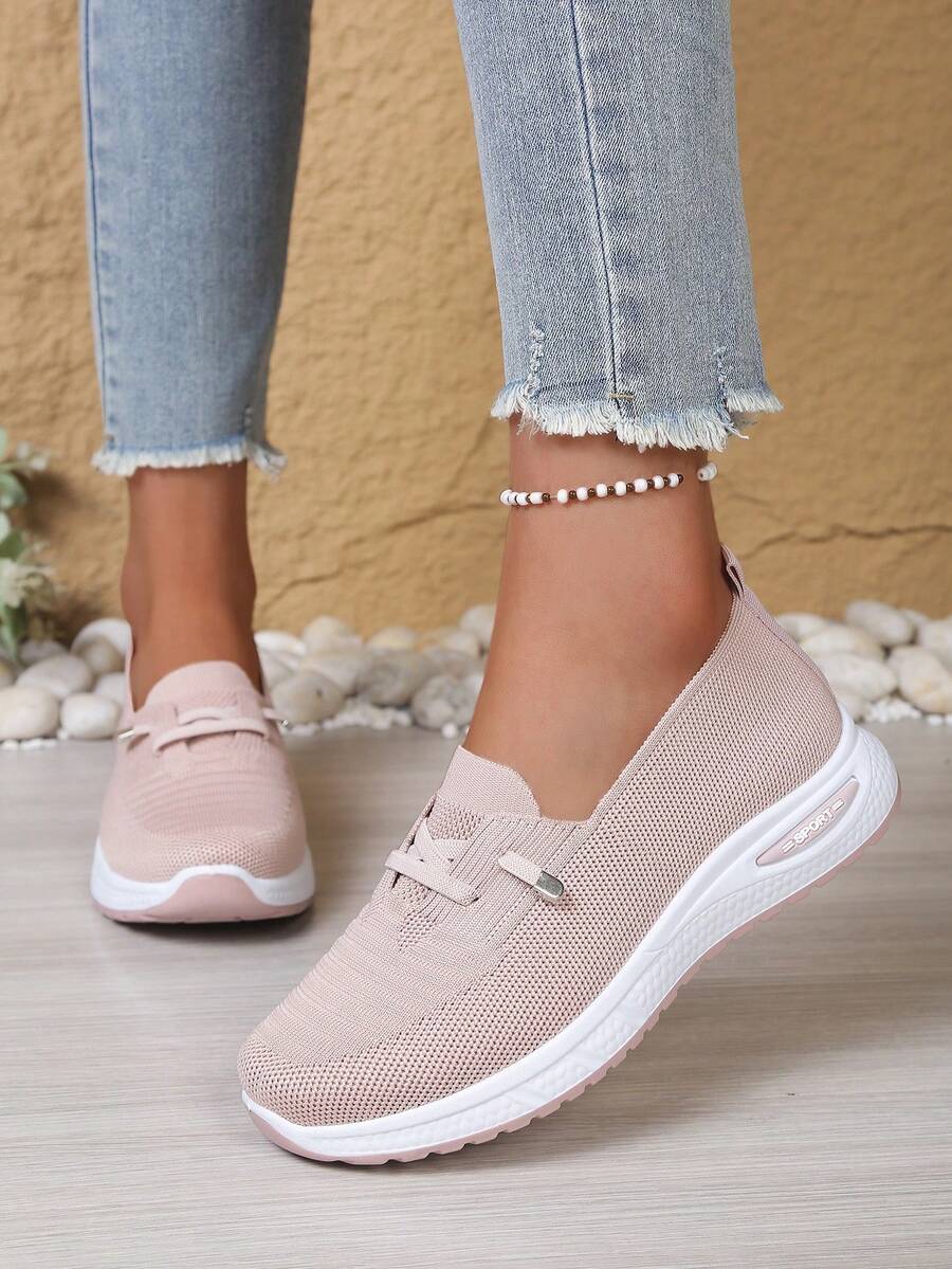 Lyca Pital Lightweight Breathable Knitted Mesh Women Shoes, Soft Bottom Casual Shoes, Mom's Daily Walking Versatile Sneakers