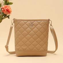 Vintage Print Shoulder Crossbody Bucket Bag, Versatile For Daily Errands - Khaki - View 8