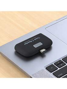四合一 Type-C 读卡器，OTG 读写器，便携式多功能适配器，兼容 SD/TF/U盘，适用于汽车、电脑、手机，即插即用型外置存储设备 - 黑色 - 查看 7
