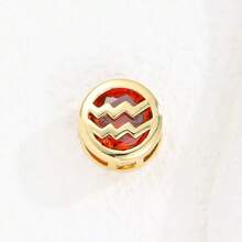 1PC Fashion High-End Shiny Elegant Simple Twelve Constellations Teardrop Birthstone Crystal Zirconia Pendant Gold Stainless Steel Necklace Clavicle Chain, Suitable For Daily Wear By Women, Can Be Given As A Gift To Family And Friends - Multicolor - View 17