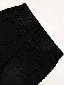 Men's Retro Loose Fit Denim Jeans, Versatile Casual Wear For All Seasons - 黑色 - 查看 6
