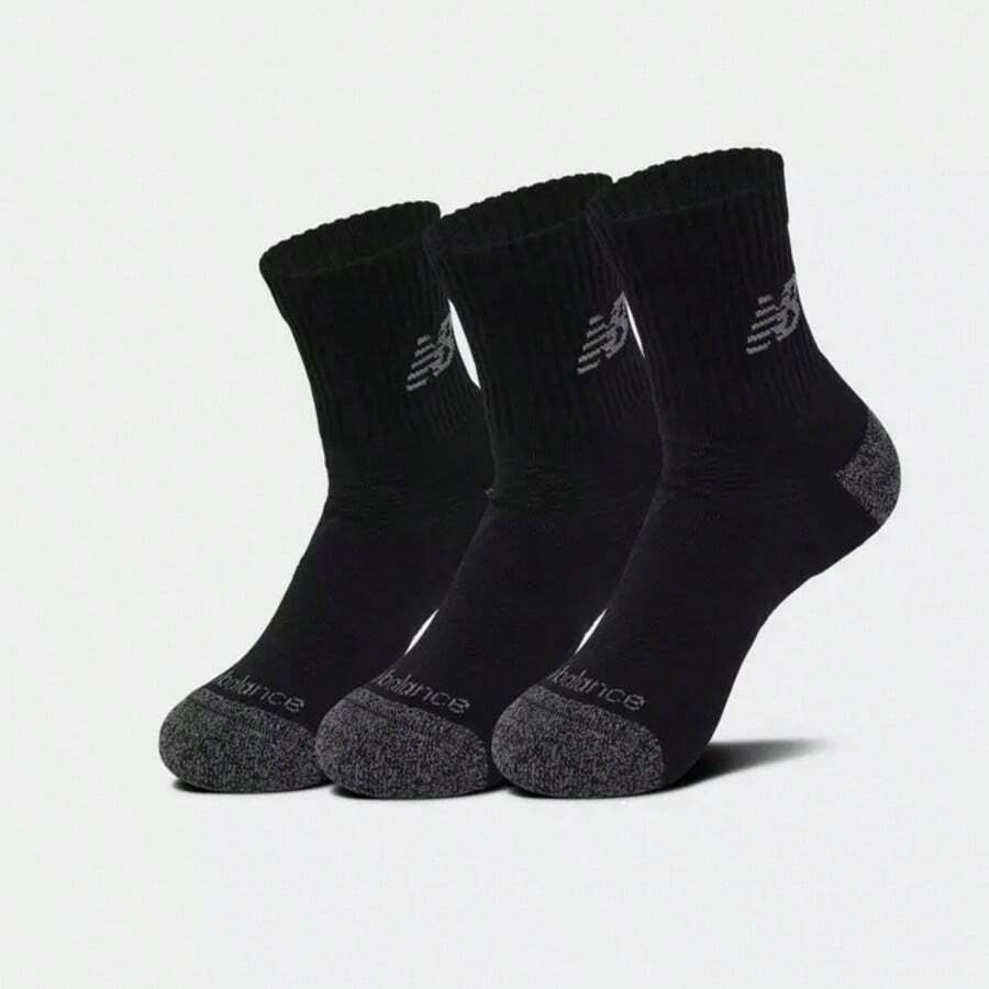 Calcetines cortos activos New Balance (paquete de 3) - Negro - Ver 1