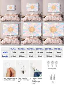 1 pieza Tapiz con patrón de dios sol, decoración de pared cuadrada moderna de poliéster adecuada para sala de estar y dormitorio, compra con derechos de autor - Multicolor - Ver 4