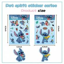 8pcs Stitch Cartoon Stickers, Stitch Party Favors, Waterproof Stickers Suitable For Books, Diaries, Phone Cases, Laptops, Tablets, Water Bottles, Ideal For Holidays, Birthdays, Rewards Or Gift Decorations - Multicolor - View 4