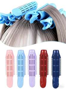 5 Sets Of Fluffy Hair Root Curling Clips - Self-Activating Hairstyle Tools That Instantly Create Bangs And DIY Curls For Ladies - Multicolor - View 2