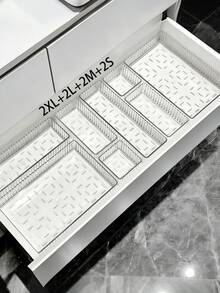 7pcs/6/1 Makeup Drawer Organizer Makeup Brush Organizer Clear Makeup Organizer Makeup Display Stand Organizer Divider Cosmetic Tool Storage Box - Multicolor - View 2