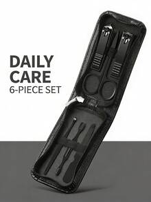 6pcs Nail Care Set, Home Nail Clipper Set, Portable Ear Pick Nail Clipper Set, Hand & Foot Care Tool Set With Zipper Travel Bag - Multicolor - View 8