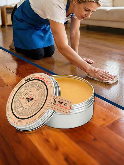 100g Cera de abeja natural - Producto para pulir muebles y reparar arañazos en pisos de madera dura/gabinetes, cera de abeja sólida adecuada para muebles de madera - Removedor y restaurador de arañazos resistente al agua, adecuado para mesas, gabinetes, etc.