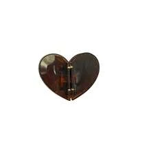 1pc Heart-Shaped Magnetic Hair Clip For Half-Up Or Thin Hair, 2-In-1 Non-Slip Hair Claw Clip For Left And Right Strands, Easy To Create Elegant Feminine Hairstyles, Hair Design Styling Decoration, Perfect Gift For Women, Available In Leopard Print And Solid Color - Heart-shaped Hair Clip - View 7
