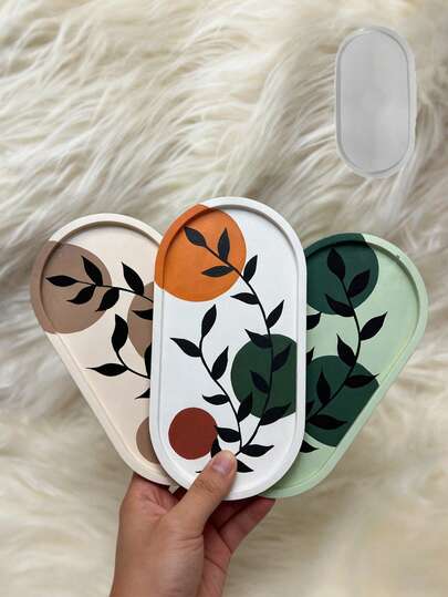 DIY托盘树脂模具，椭圆形创意首饰制作模具，托盘模具，环氧树脂模具，硅胶浇铸模具，办公室和家居装饰的理想礼物，提供3种尺寸（小号、中号、大号）