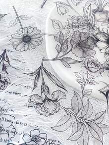 50pcs Black & White Plants Transparent PET Stickers Decals For Phone Laptop Scrapbook Skateboard Guitar Luggage Aesthetic Stickers Scrapbook Supplies Stationery Funny Stickers - A - View 2