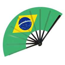 1pc Football/National Flag Style Kung Fu Folding Fan - Multicolor - View 1