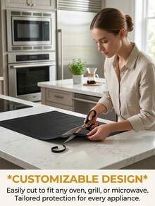 Reusable Non-Stick Oven Liner, Thick Oven Baking Mat, Trimmable, Suitable For Baking, Cooking, Air Fryer, Kitchen - Multicolor - View 3