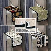 New Luxury High-End Refrigerator Dust Cover Cloth, Suitable For American Style Single/Double Door Refrigerators, Refrigerator Top Cover,Mother's Day Gift,Bedroom Decor,Garden,Kitchen Decor,Summer,Beach,Travel Essentials,Room Decor,Squishy,Graduation - Multicolor - View 2