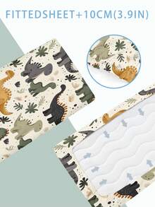 1 Buah Perlengkapan Tempat Tidur Bayi, 110g Sprei Bayi Motif Lucu untuk Tempat Tidur Tunggal, Terbuat dari Bahan Poliester, Cocok untuk Hadiah Liburan Bayi, Kamar Tidur Sepanjang Musim - MultiWarna - View 5