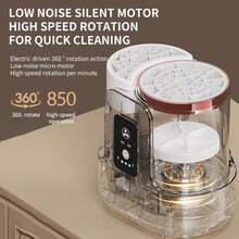 1pc Multi-Functional 2-In-1 Electric Makeup Brush Cleaner & Dryer, Automatic Rotating Brush Washing, Cleaning & Drying, USB Powered Makeup Brush Cleaning Tool, Perfect Gift - Multicolor - View 3