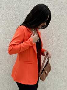 Women Coats - Orange - View 9