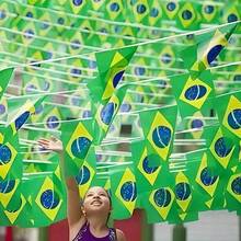 Premium Brazil Flag Kit – World Cup Decoration, Green And Yellow, 14cm X 21cm - 查看 6