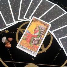 Juego de cartas de Tarot clásico talla grande vendido, entretenimiento de ocio, reunión familiar, juego de cartas de vacaciones, actividad de fiesta - Azul - Ver 3