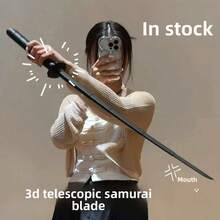 3D Spiral Retractable Sword, Samurai Retractable Knife, Rotating Samurai Sword Blade, Banana Sword, Carrot Sword, Toy - Multicolor - View 2