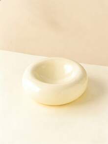 Large Donut Shaped Ceramic Pet Bowl - Stylish Snack And Water Bowl - Easy To Clean - Suitable For Small To Medium Pets - Wide Rim Anti-Spill Design - Attractive Pet Food Bowl - 100ml - View 7