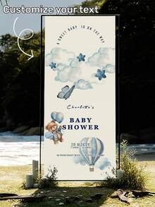Customizable Multi-Size White Welcome Banner - Personalized Name/Date/Text, Wedding Welcome Sign, Custom Banner, Event Backdrop, Suitable For Expectant Mothers, Unique Ideal Gift For Boyfriend, Girlfriend, Dad, Family, Mom, Friends, Pets - Multicolor - View 1