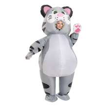 Inflatable Role-Playing Game, Featuring A Cute Gray Striped Cat, Perfect For Gatherings And Birthday Celebrations, Accommodating Players Up To 190 Cm In Height - Multicolor - View 1